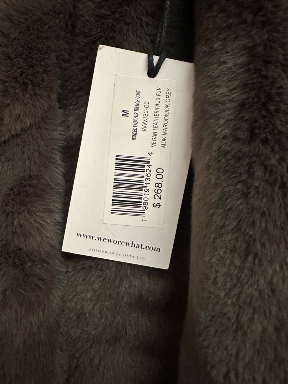 WeWoreWhat Faux Fur Coat - Gray - Picture 3 of 3